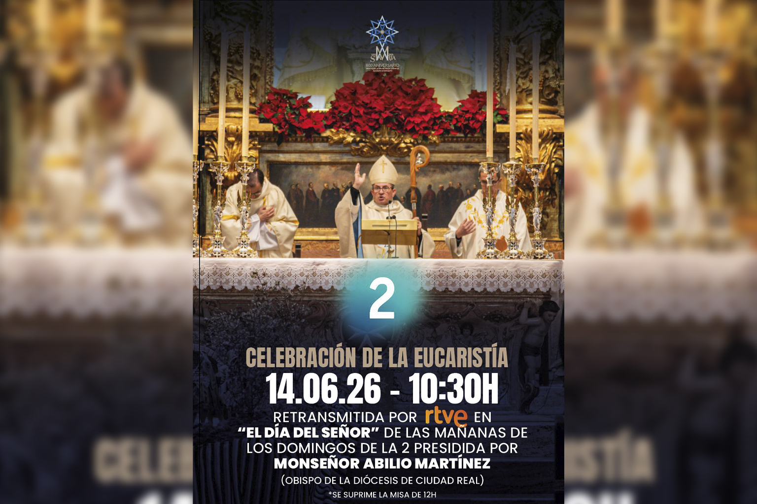 La 2 retransmitirá la misa desde Alcázar